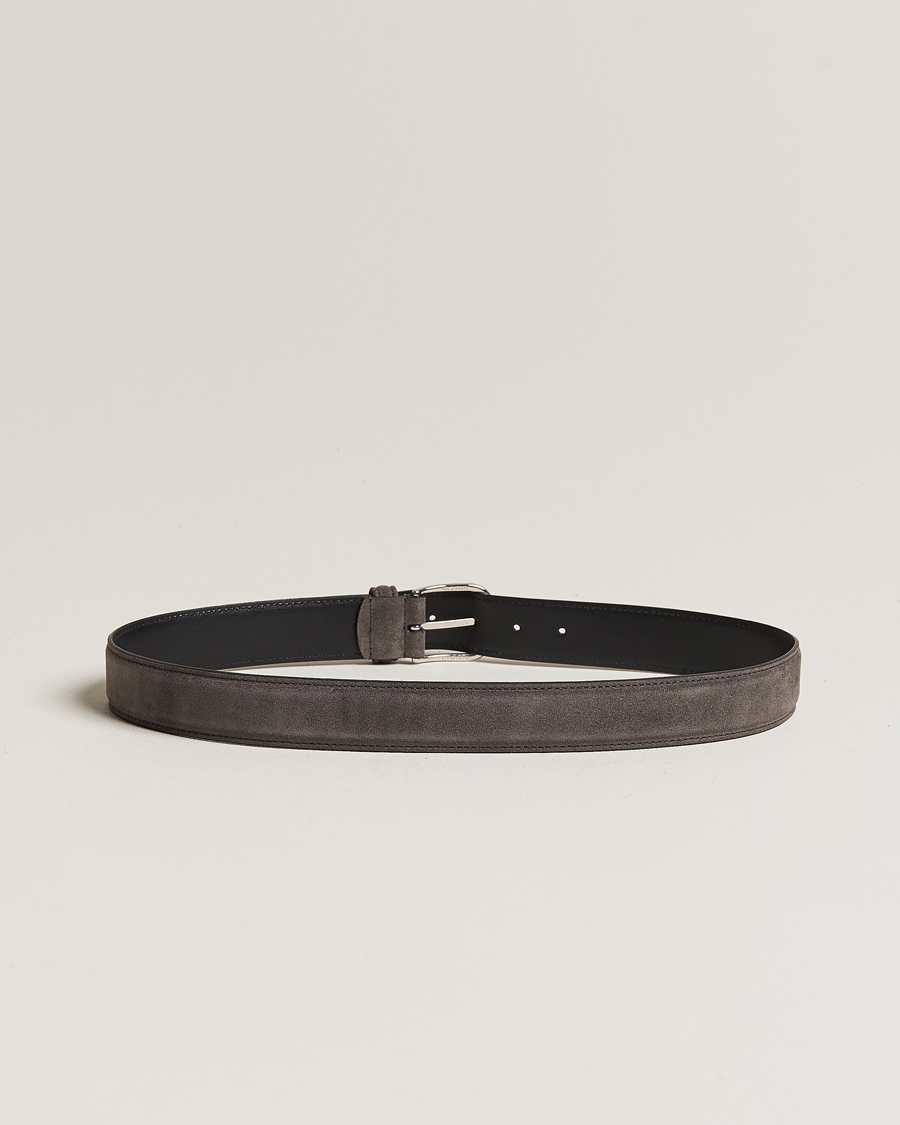 Men | Anderson's | Anderson\'s | Suede 3,5 cm Belt Grey