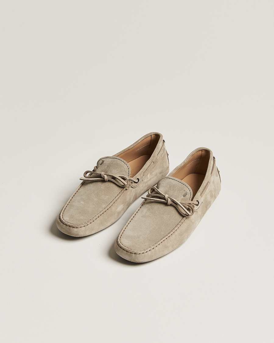 Men | Shoes | Tod\'s | Lacetto Gommino Carshoe Taupe Suede
