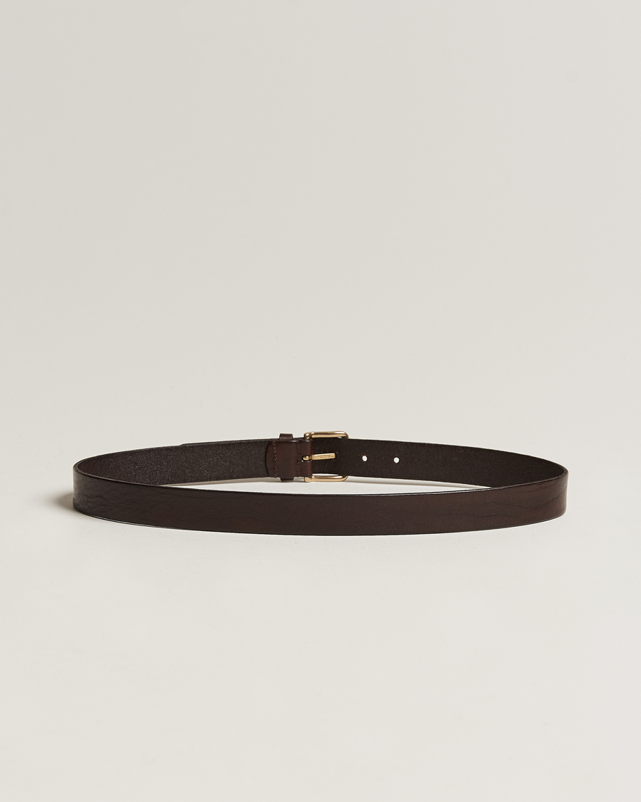 Men | Anderson's | Anderson\'s | Leather Belt 3 cm Dark Brown