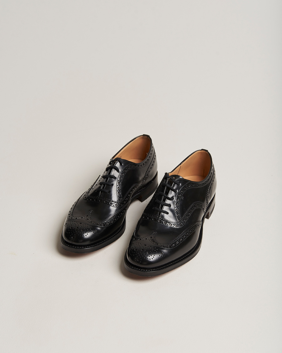 Men | Shoes | Church\'s | Burwood Polished Binder Brogue Black