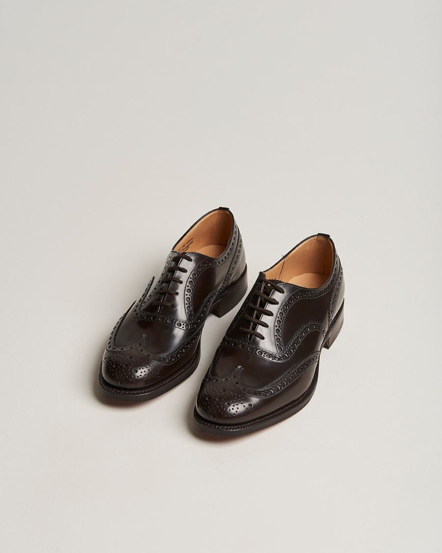 Men | Shoes | Church\'s | Burwood Polished Binder Brogue Light Ebony