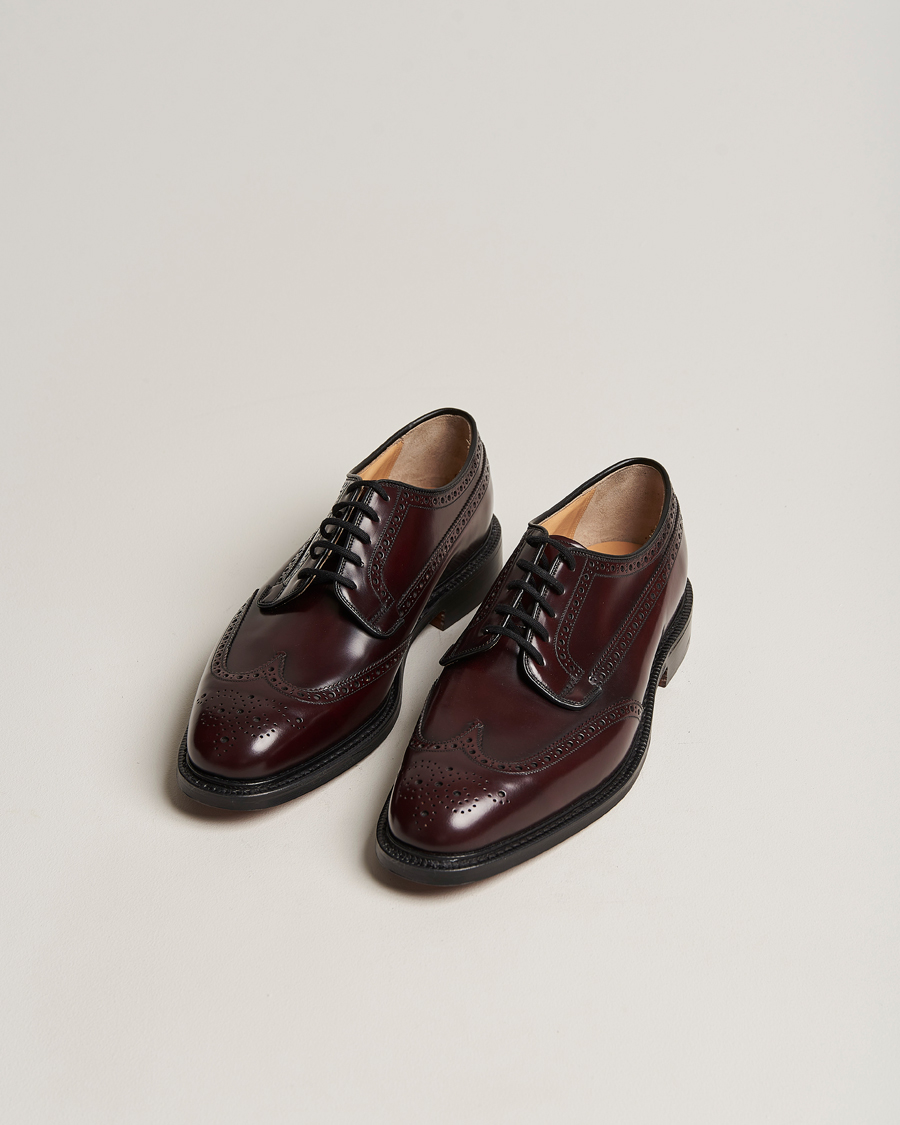 Men | Shoes | Church\'s | Grafton Polished Binder Brogue Burgundy