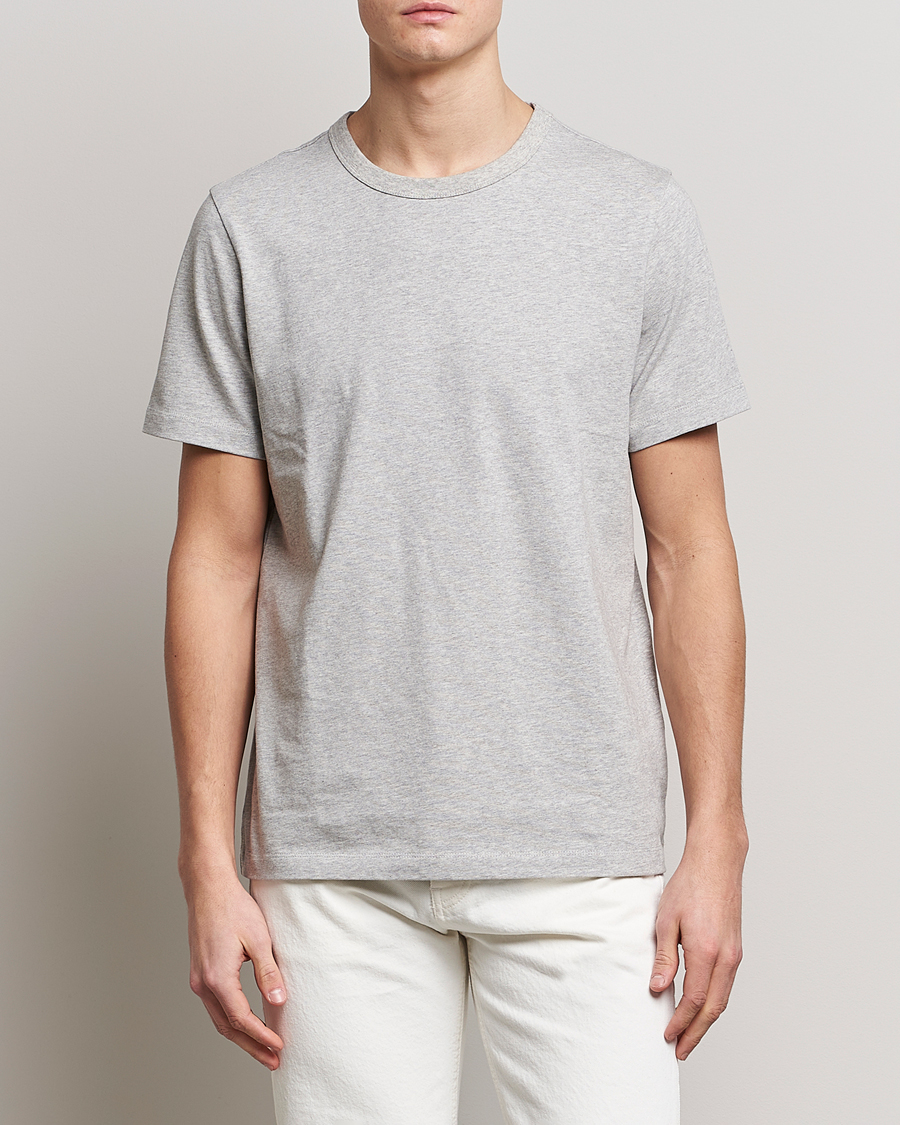 Men | Short Sleeve T-shirts | A Day\'s March | Heavy Tee Grey Melange