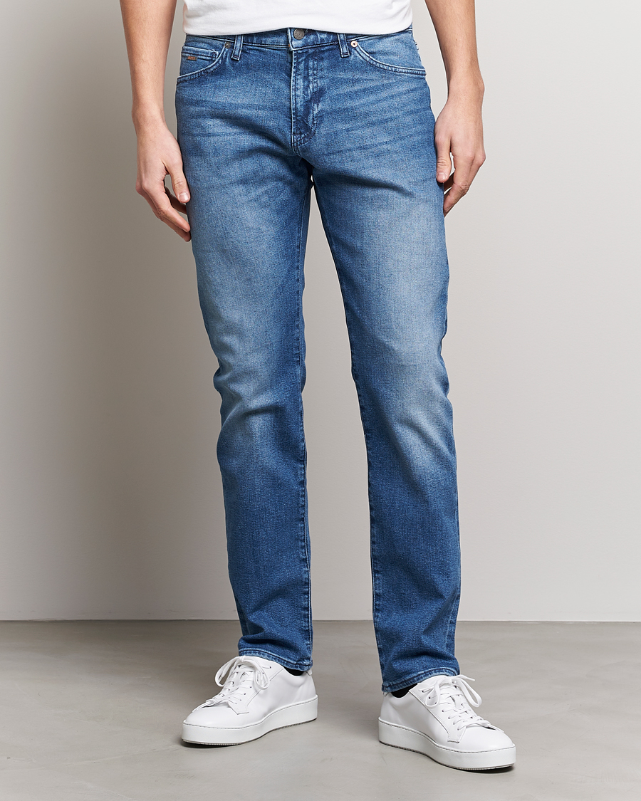 Men | BOSS | BOSS ORANGE | Maine Regular Fit Stretch Jeans Bright Blue