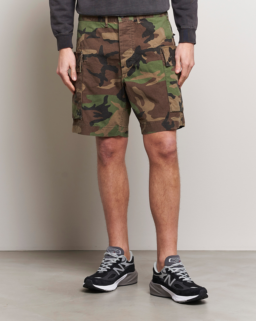 Men | Clothing | RRL | Regiment Cargo Shorts Woodland Camo