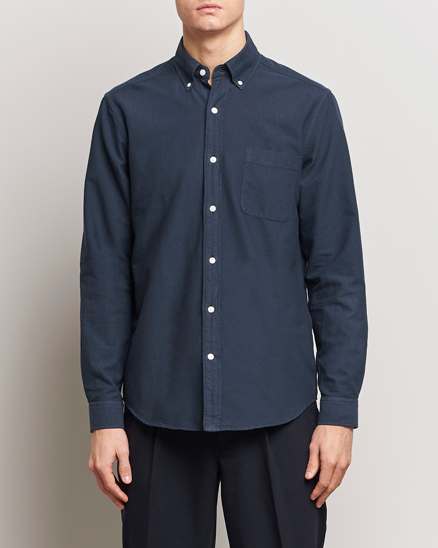 Men | Oxford Shirts | A Day\'s March | Moorgate Dyed Oxford Shirt Navy