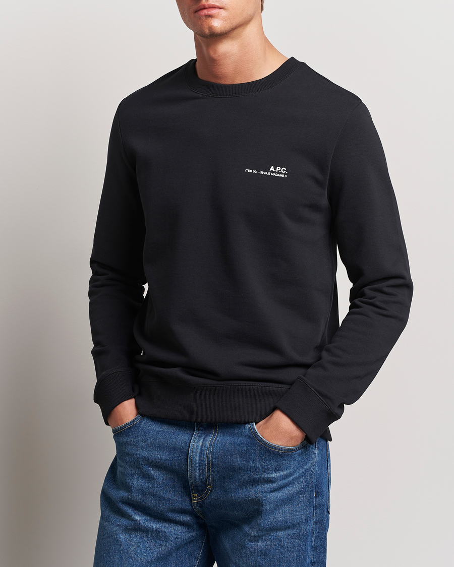 Men | Sweaters & Knitwear | A.P.C. | Item Sweatshirt Black