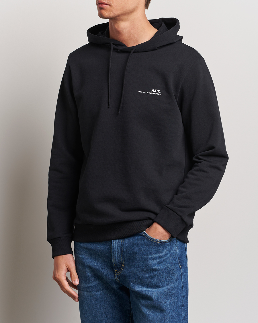 Men | Hooded Sweatshirts | A.P.C. | Item Hoodie Black