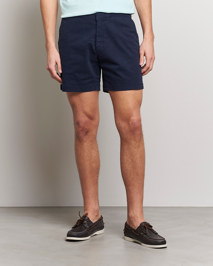 Men | Clothing | Orlebar Brown | Bulldog Cotton Stretch Twill Shorts Dark Navy