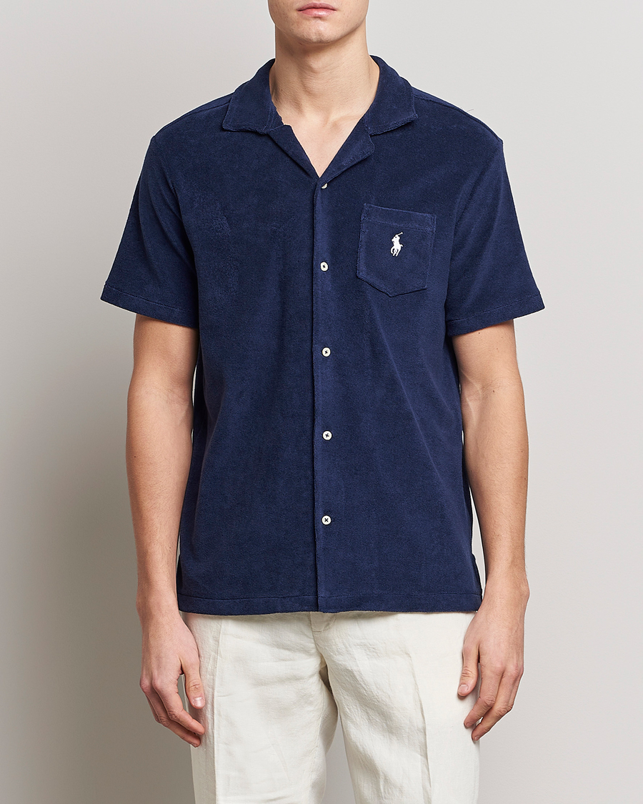 Men | Only Polo | Polo Ralph Lauren | Cotton Terry Short Sleeve Shirt Newport Navy