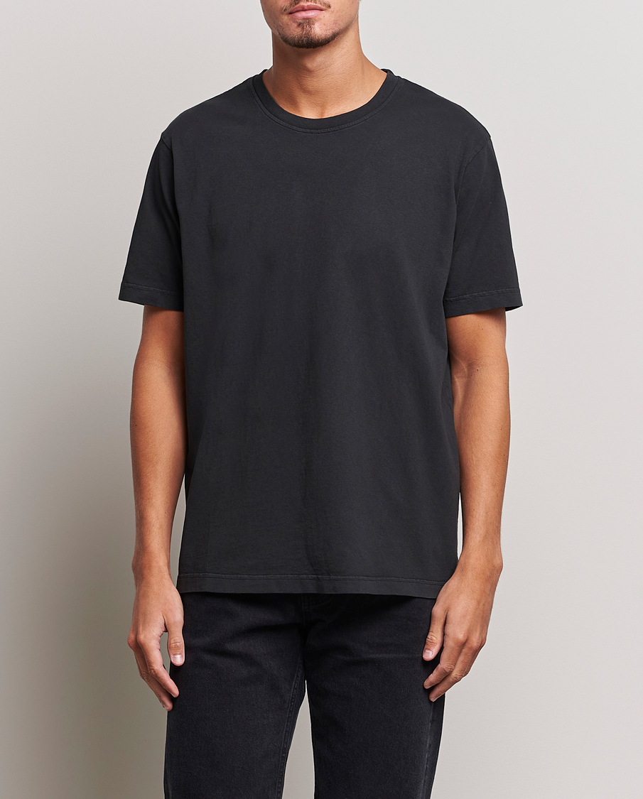 Men | T-Shirts | Nudie Jeans | Uno Everyday Crew Neck T-Shirt Black