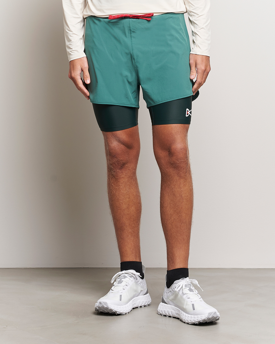 Men | District Vision | District Vision | Layered Pocketed Trail Shorts Pine