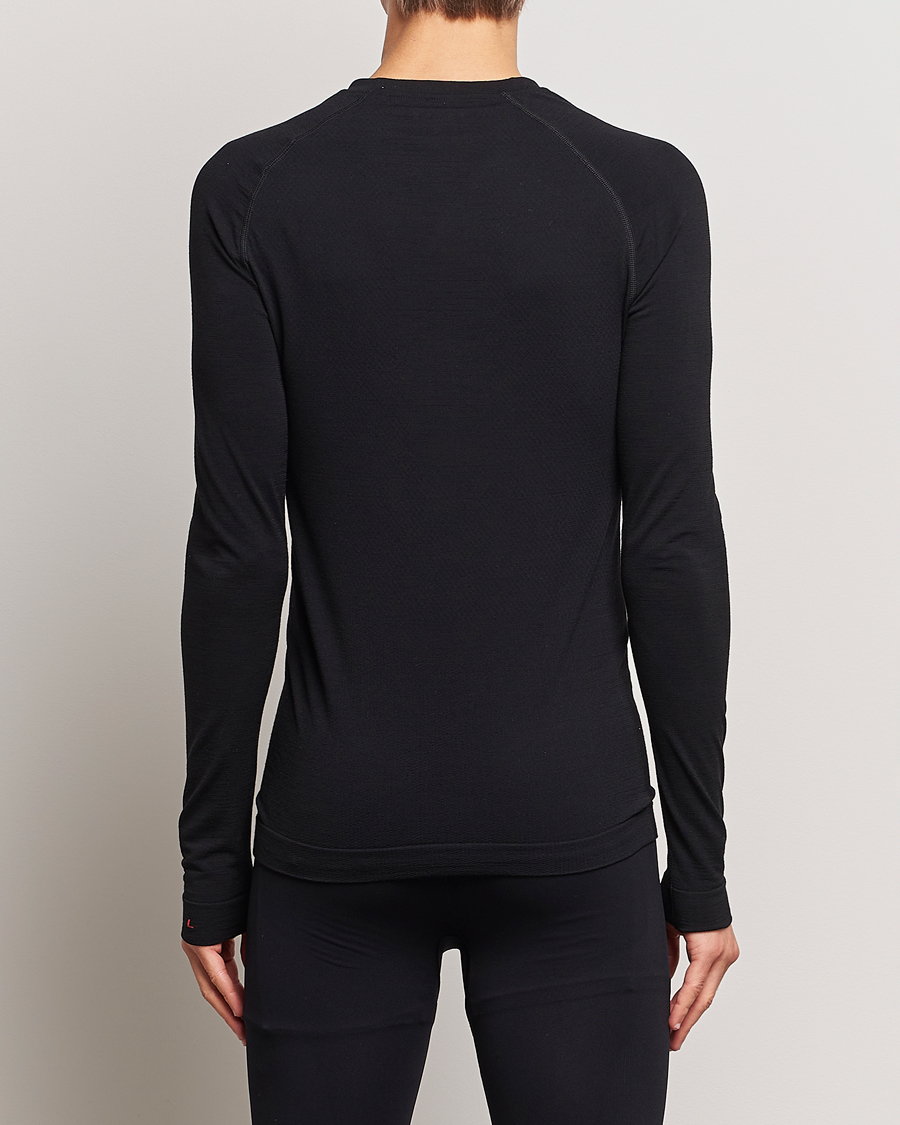 Men | Long Sleeve T-shirts | Falke Sport | Falke Long Sleeve Wool Tech Light Shirt Black