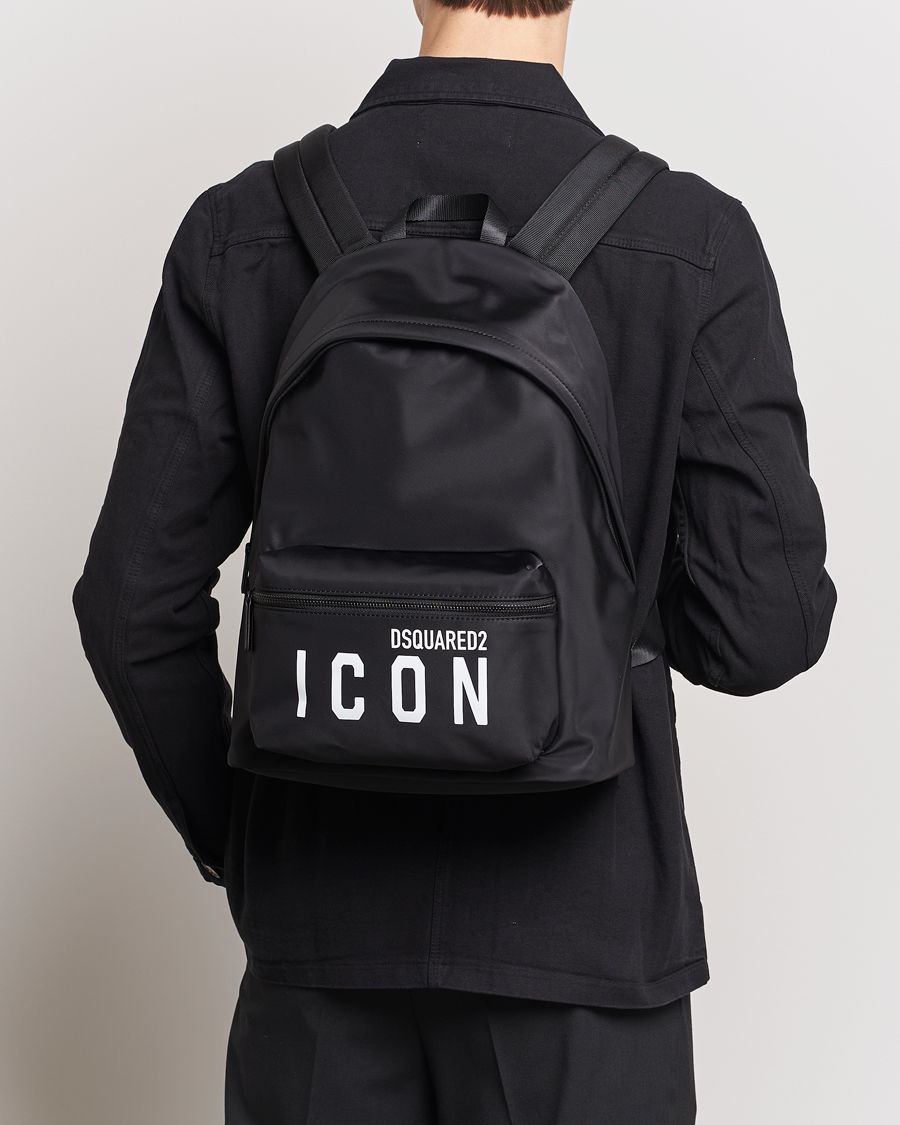 Men | Accessories | Dsquared2 | Be Icon Backpack Black