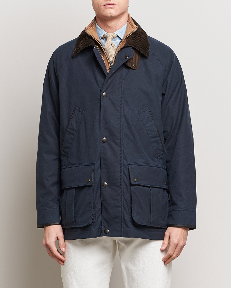 Men | Field Jackets | Polo Ralph Lauren | Waxed Cotton Field Jacket Navy