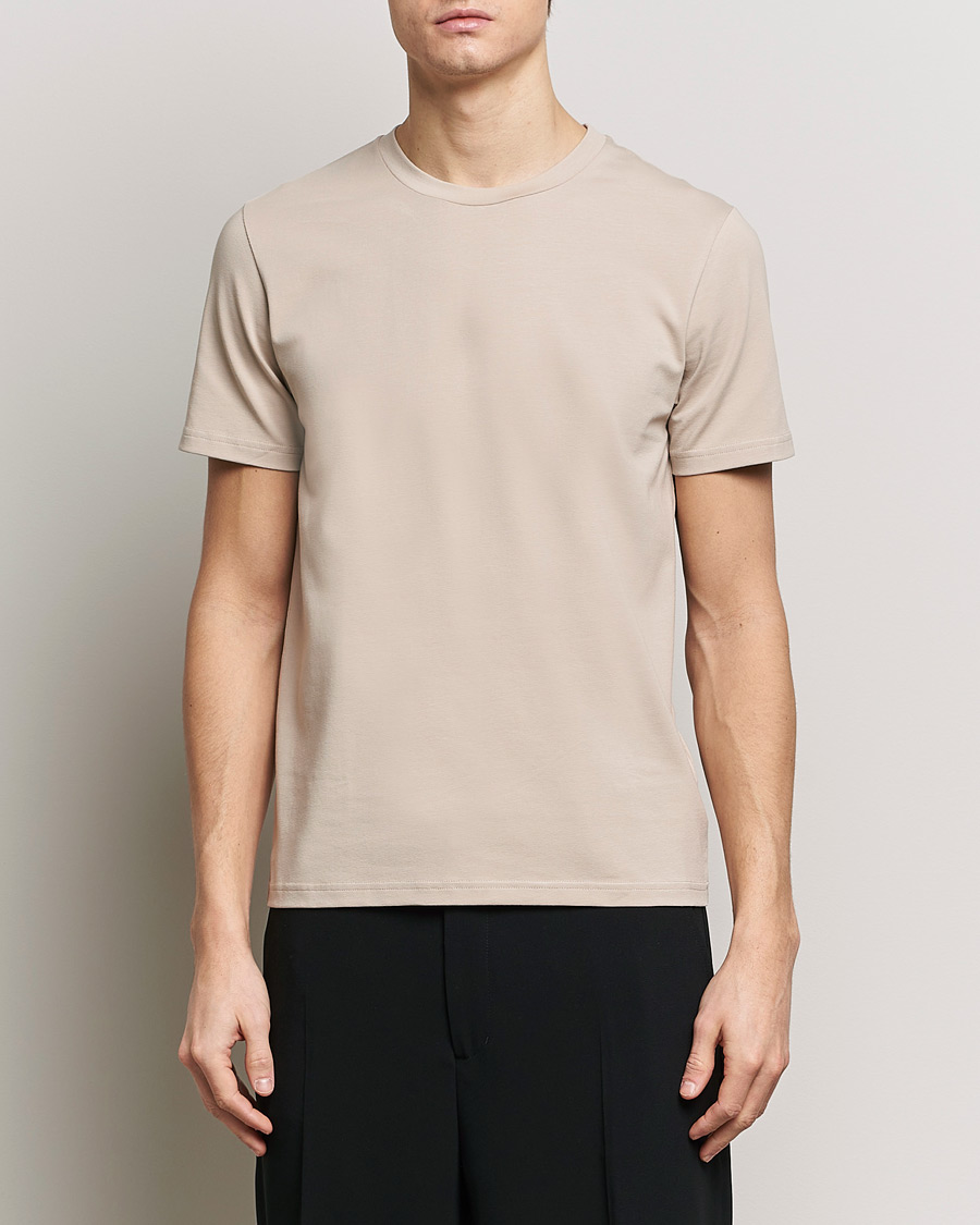 Men | Departments | Filippa K | Soft Lycra T-Shirt Light Taupe