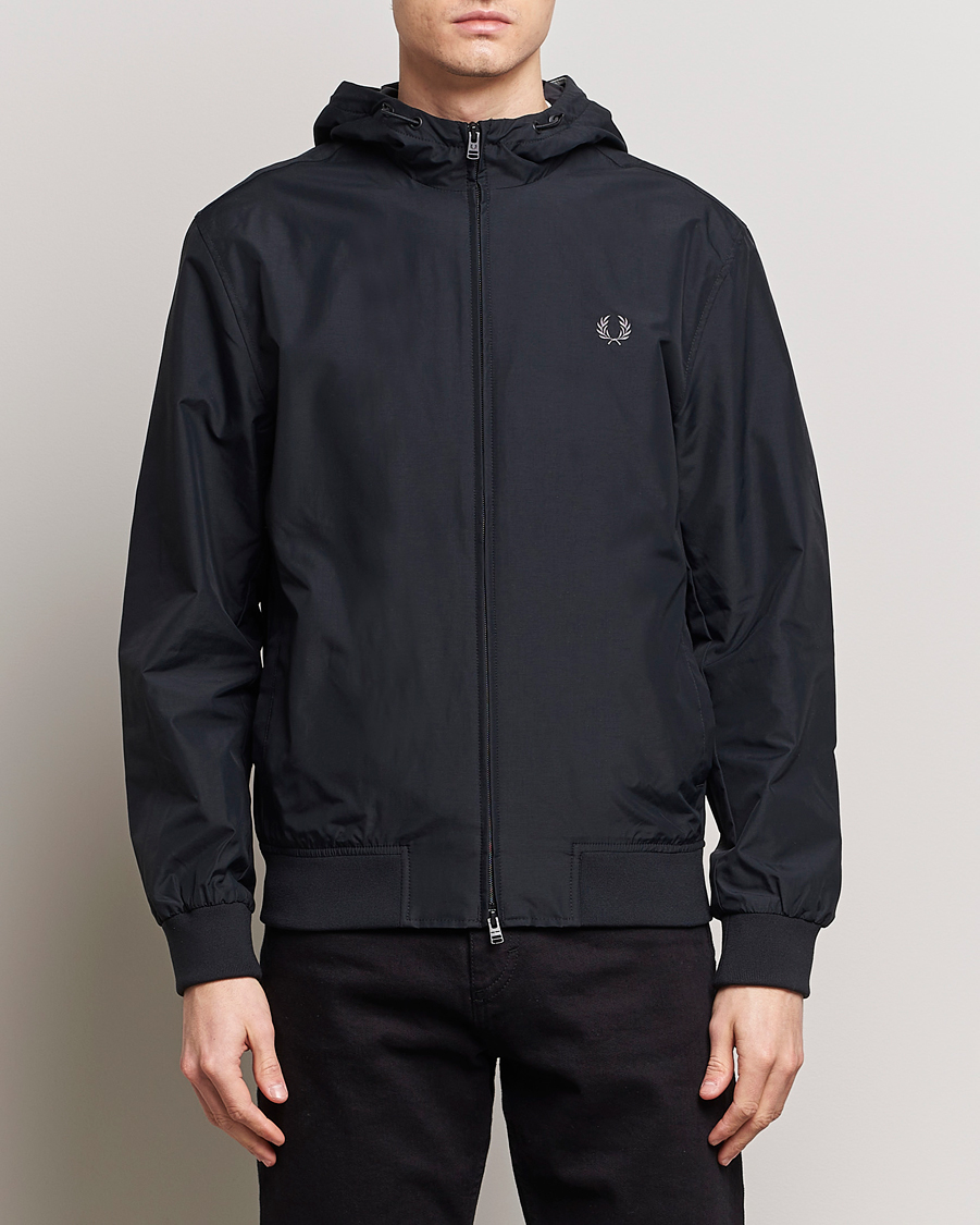 Men | Fred Perry | Fred Perry | Brentham Hooded Jacket Black