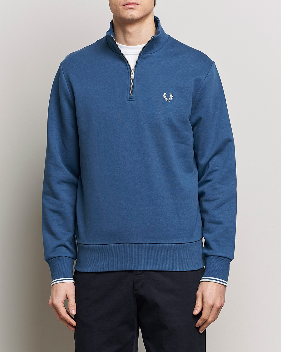 Men | Clothing | Fred Perry | Half Zip Sweatshirt Midnight Blue