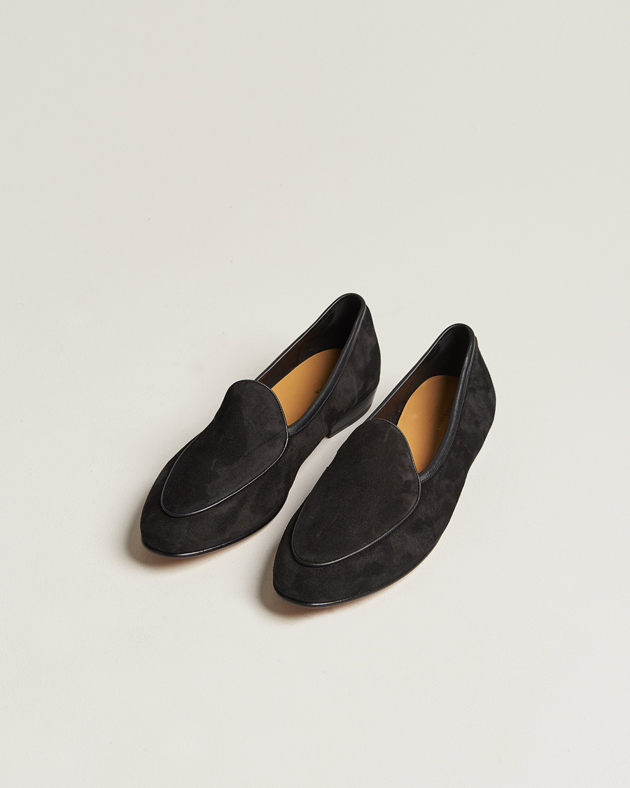 Men | Shoes | Baudoin & Lange | Sagan Classic Loafers Black Suede