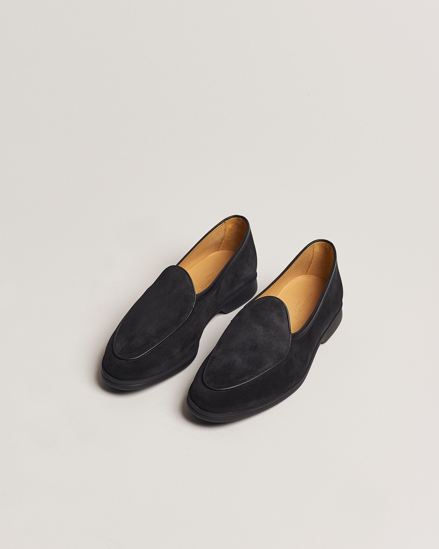 Men | Shoes | Baudoin & Lange | Stride Loafers Black Suede