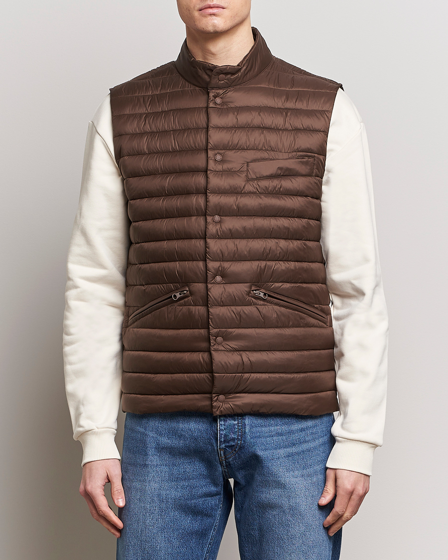 Men | Clothing | Save The Duck | Aiko Lightweigt Padded Vest Soil Brown