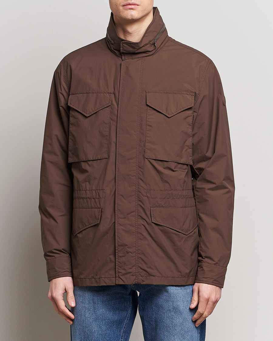 Men | Clothing | Save The Duck | Mako Water Repellent Nylon Field Jacket Soil Brown
