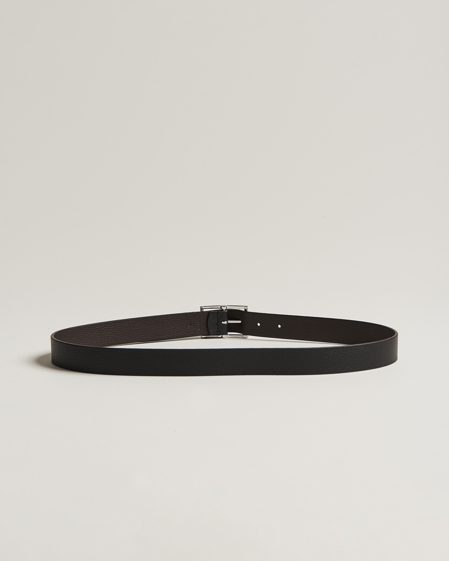 Men | Belts | Anderson's | Reversible Grained Leather Belt 3 cm Black/Brown