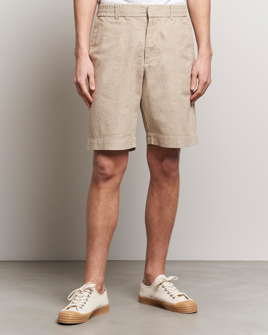 Men | The Linen Closet | NN07 | Billie Linen Shorts Oatmeal