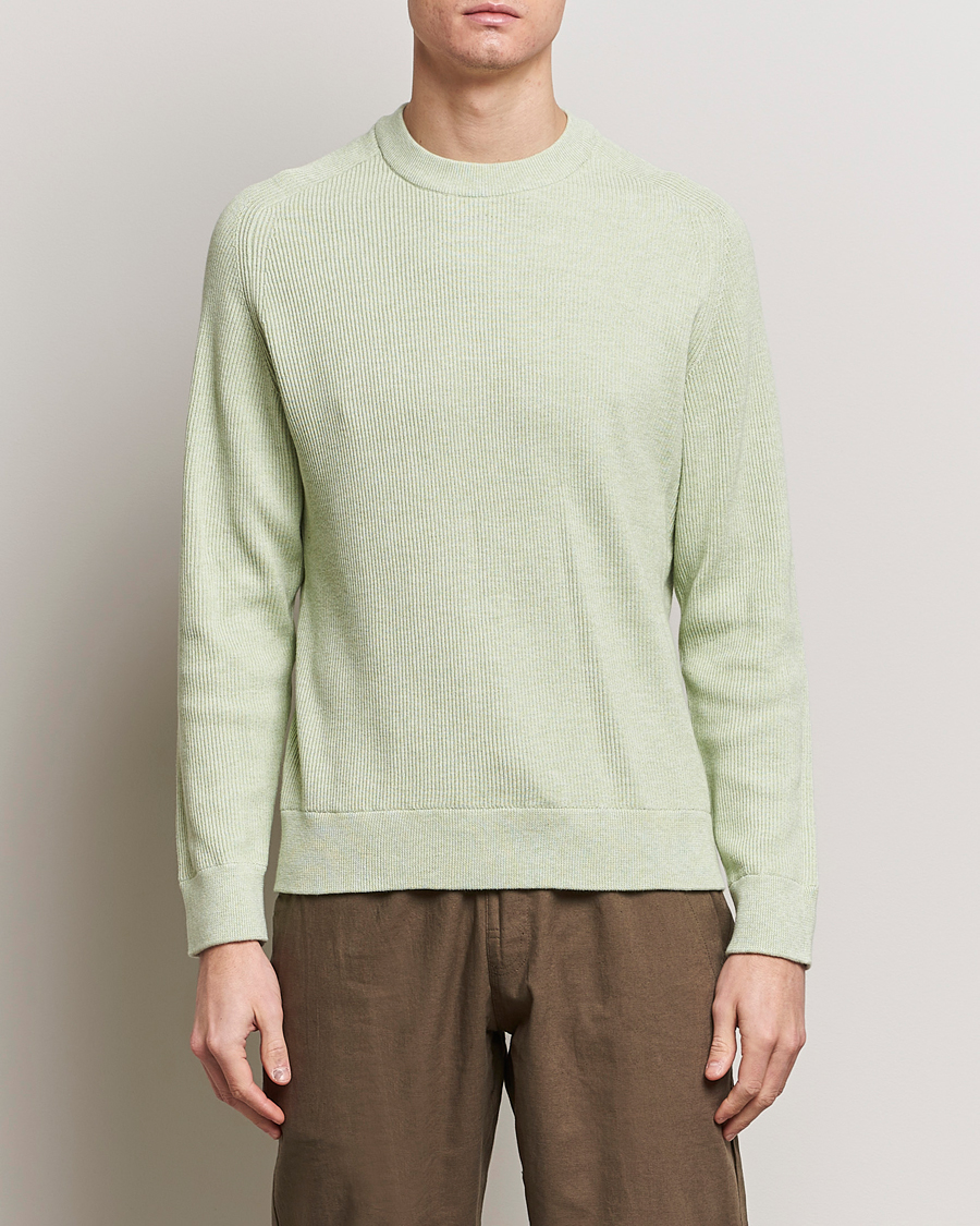 Men | Formal Wear | NN07 | Kevin Cotton Knitted Sweater Lime Green