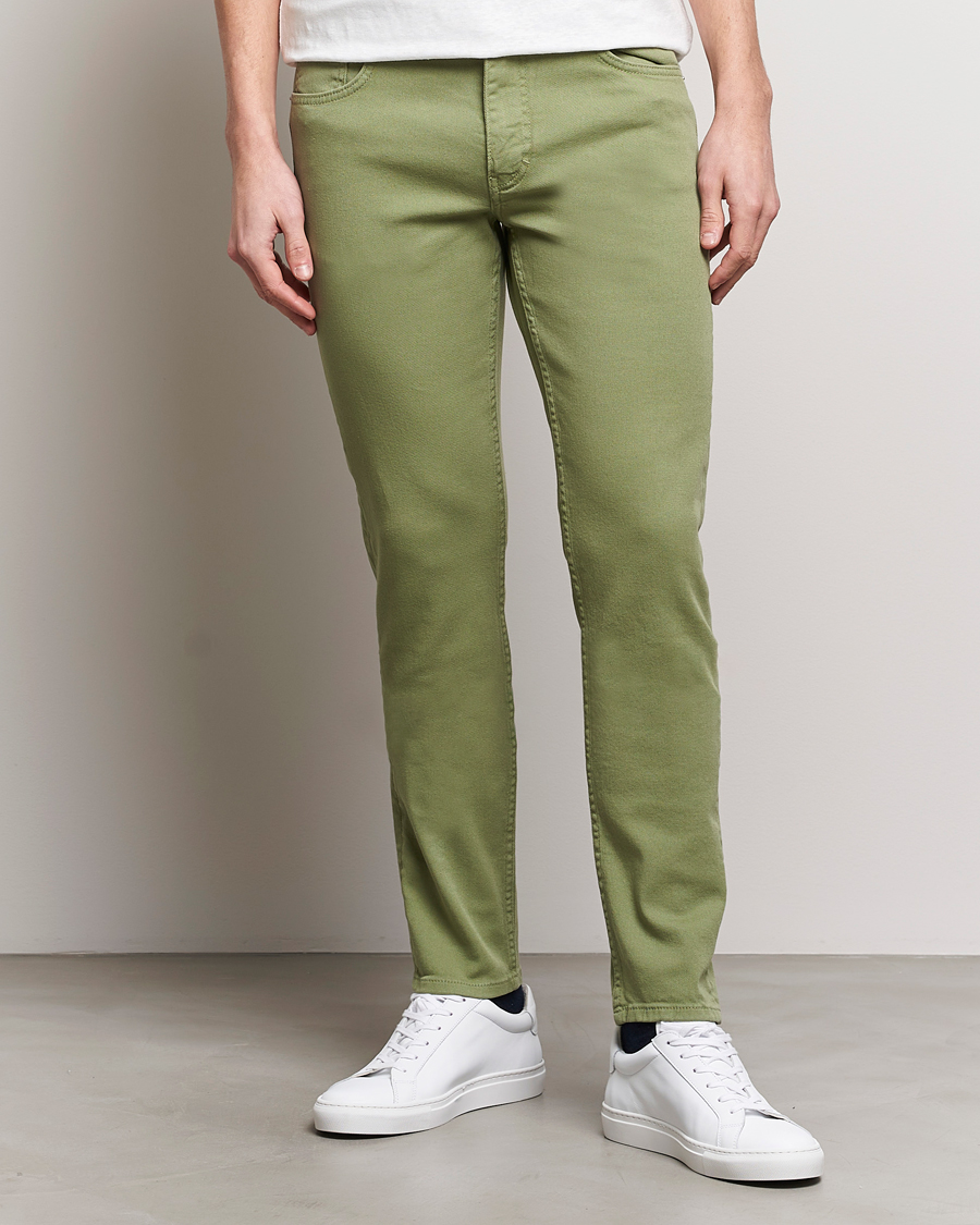 Men | J.Lindeberg | J.Lindeberg | Jay Twill Slim Stretch 5-Pocket Trousers Oil Green