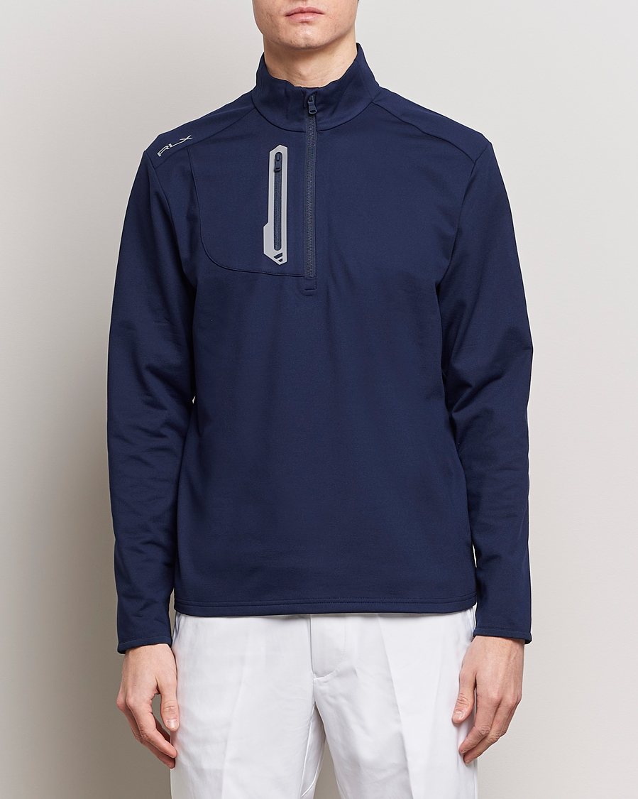 Men | Clothing | RLX Ralph Lauren | Luxury Jersey Half Zip Refined Navy