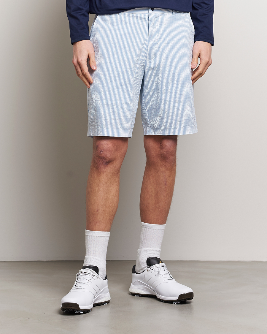 Men | Clothing | RLX Ralph Lauren | Seersucker Golf Shorts Blue/White
