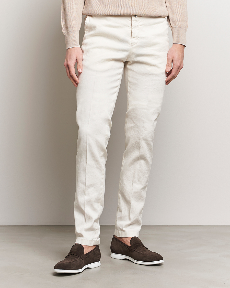 Men | Linen Trousers | Kiton | Linen Trousers Light Beige