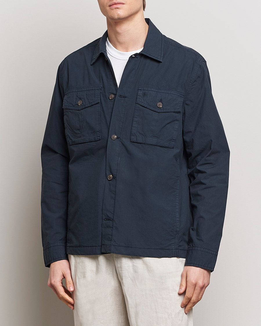Men | Morris | Morris | Harrison Cotton Shirt Jacket Old Blue