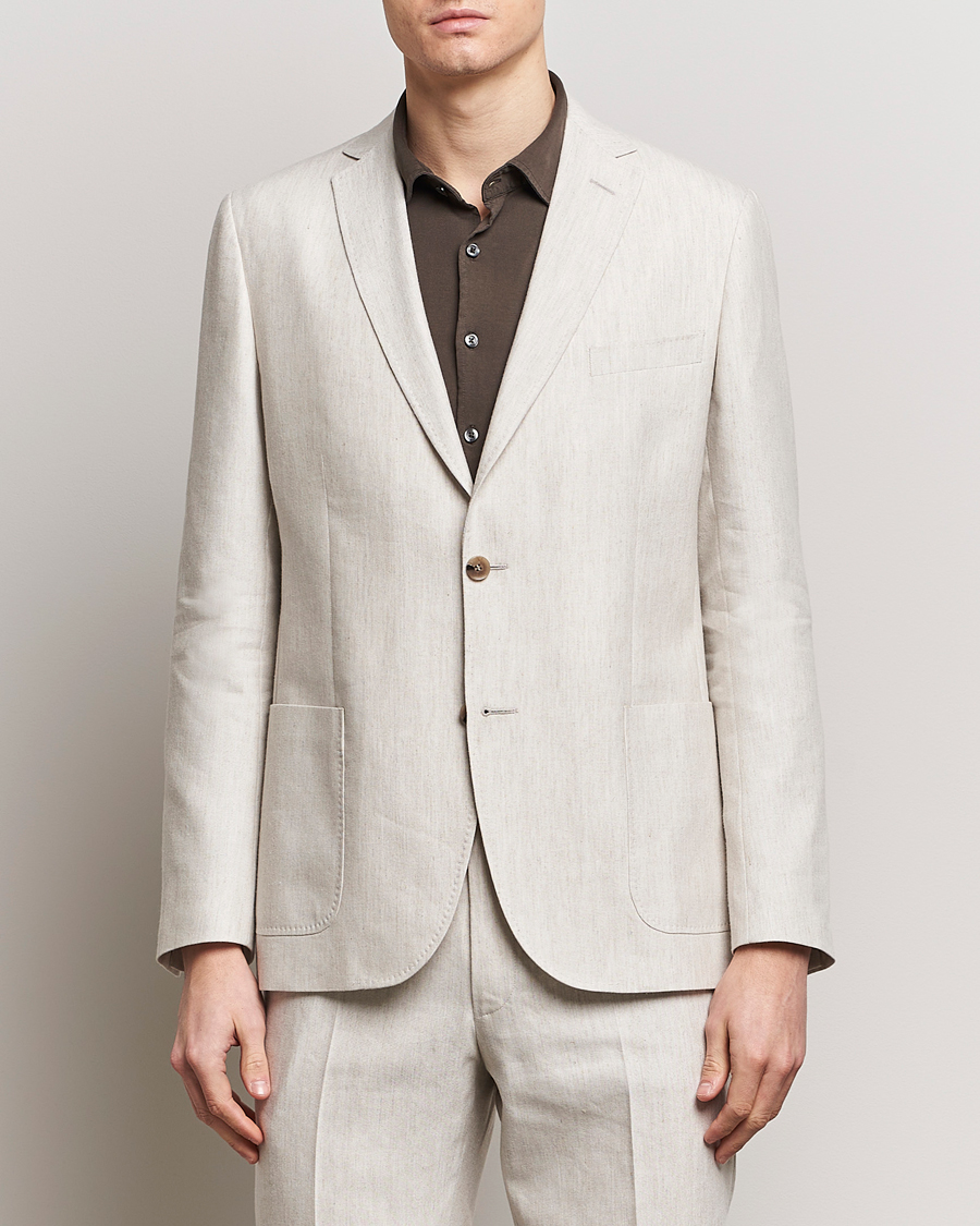 Men | Clothing | Morris | Archie Linen Blazer Khaki