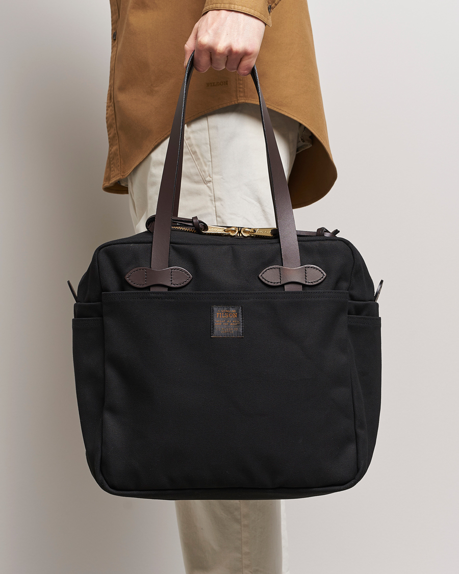 Men | Tote Bags | Filson | Tote Bag With Zipper Black