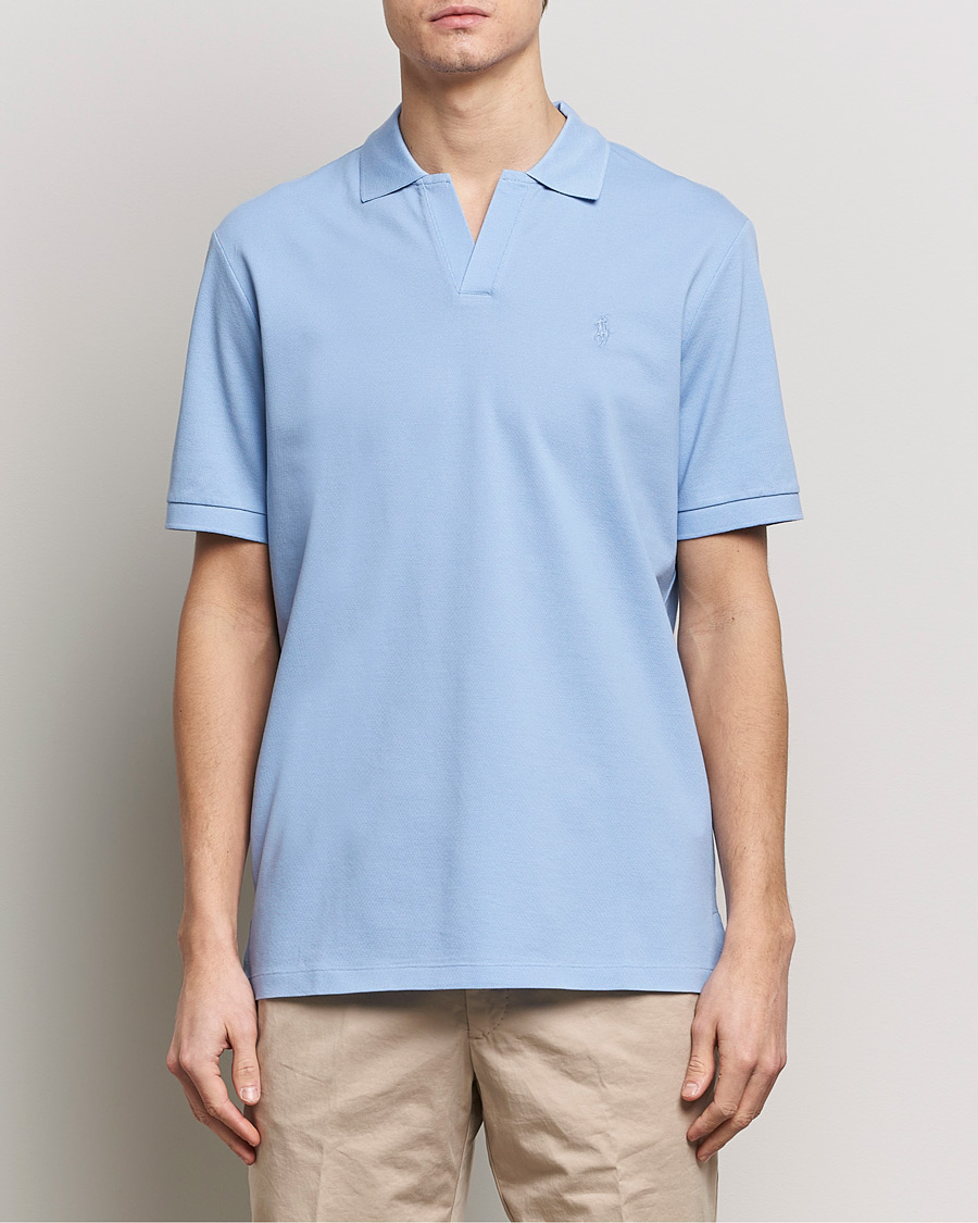 Men | Only Polo | Polo Ralph Lauren | Classic Fit Open Collar Stretch Polo Austin Blue