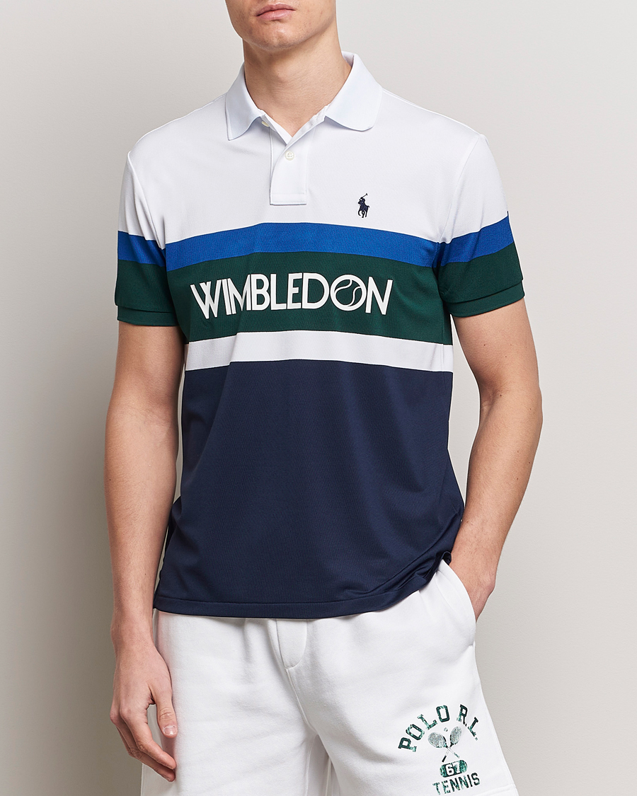 Men | Clothing | Polo Ralph Lauren | Wimbledon Block Custom Slim Fit Polo Refined Navy/Multi