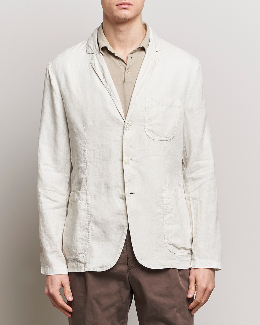 Men | Clothing | Aspesi | Samuraki Linen Blazer Light Beige