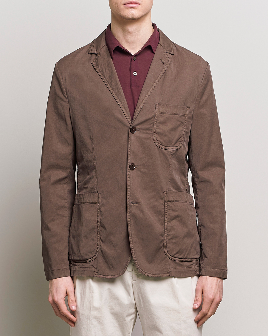 Men | Clothing | Aspesi | Samuraki Washed Cotton Blazer Dark Brown