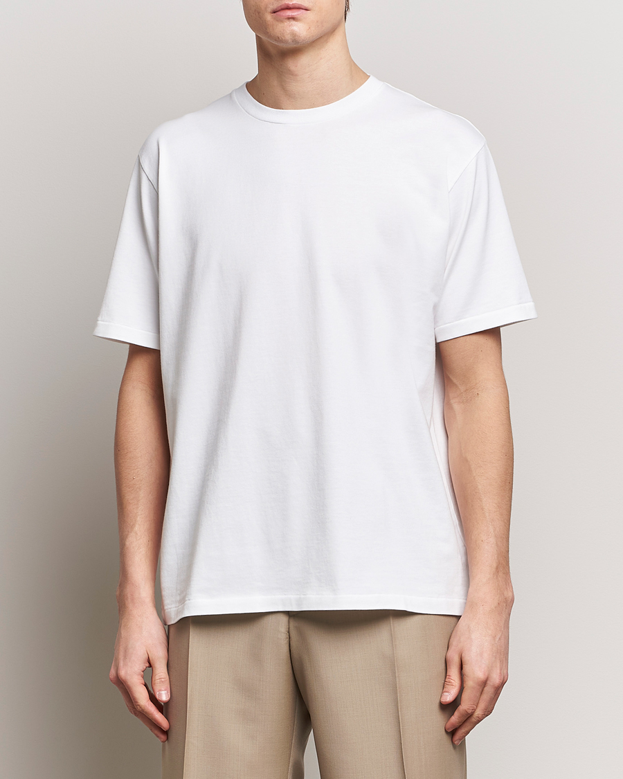 Men | White t-shirts | Auralee | Luster Plating T-Shirt White