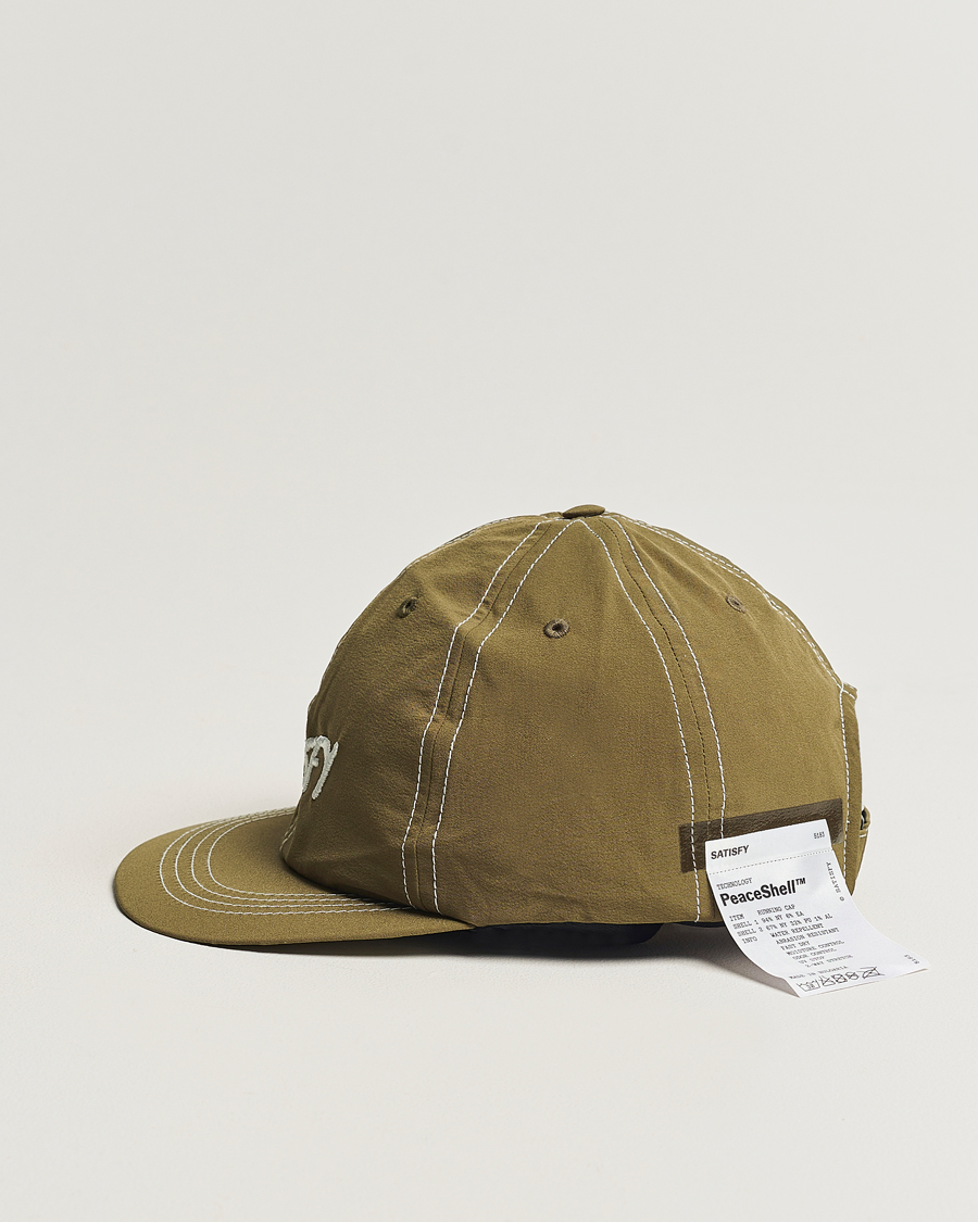 Men | Hats & Caps | Satisfy | PeaceShell Running Cap Oil Green