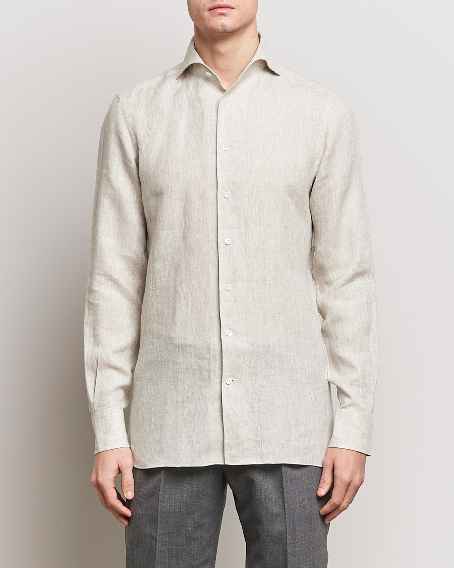 Men | The Linen Closet | 100Hands | Linen Shirt Oatmeal