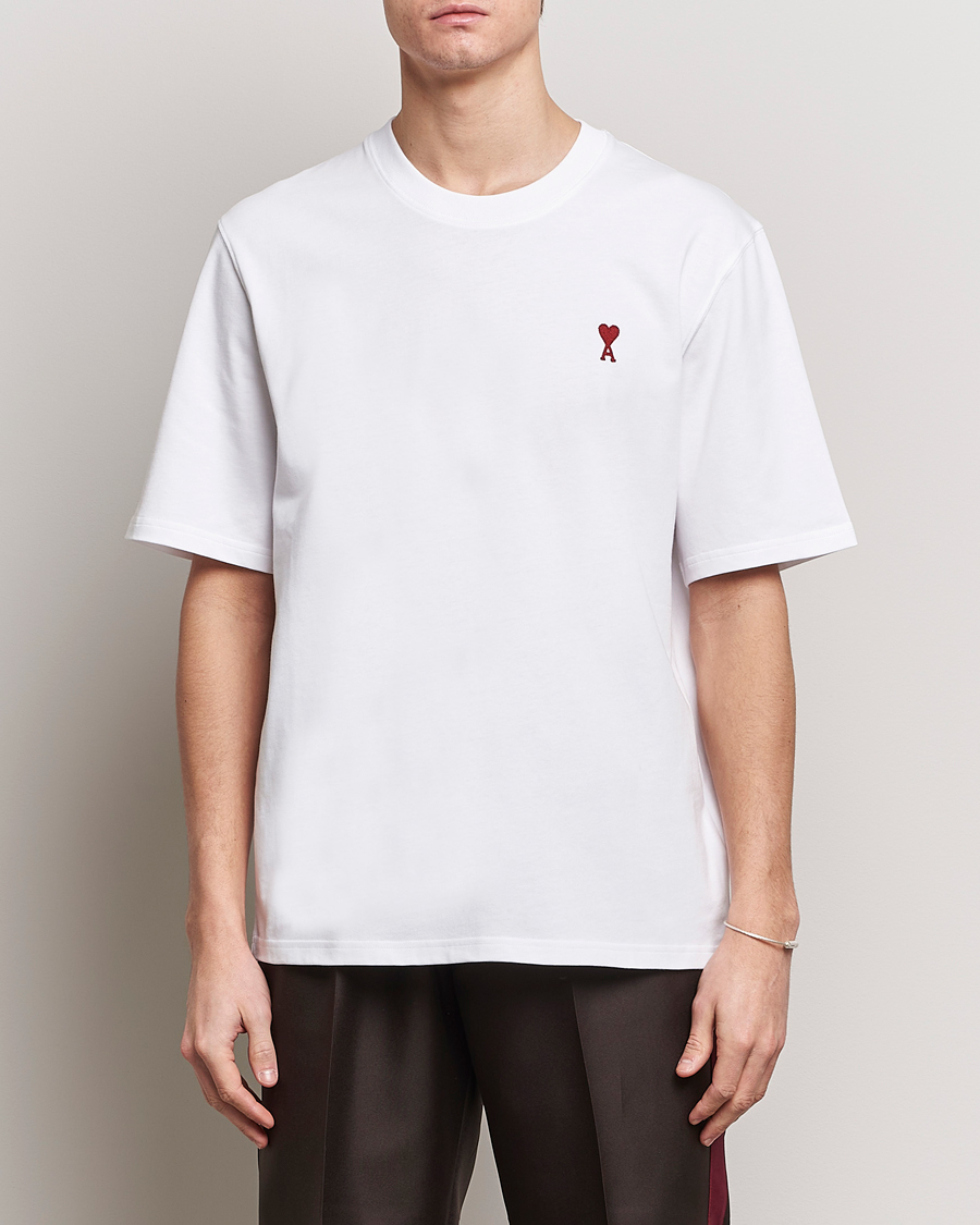 Men | White t-shirts | AMI | Heart Logo T-Shirt White