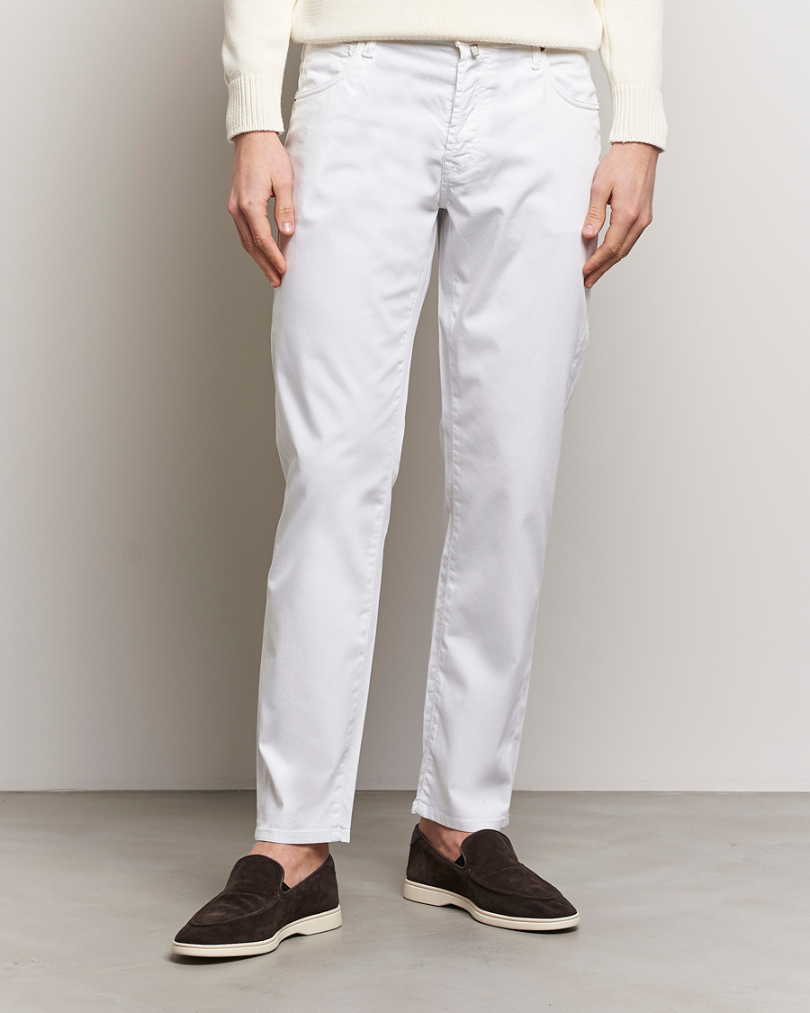 Men | Casual Trousers | Incotex | 5-Pocket Cotton/Stretch Pants White