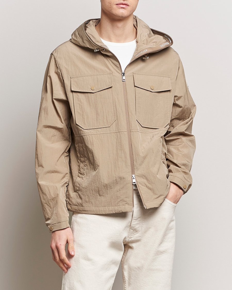 Men | Luxury Brands | Moncler | Plessur Hooded Field Jacket Beige
