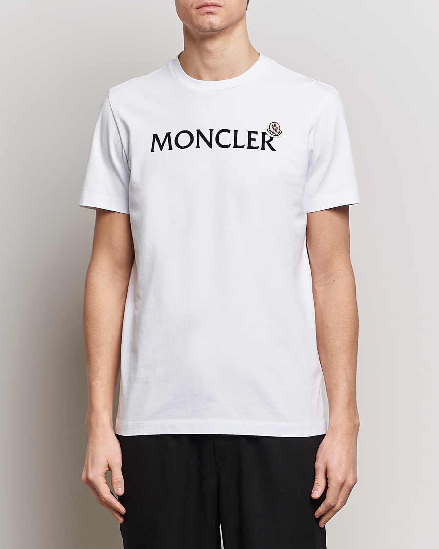 Men | Luxury Brands | Moncler | Lettering Logo T-Shirt White