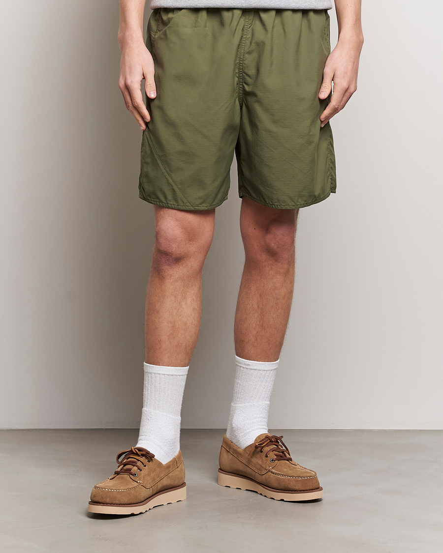 Men | Drawstring Shorts | BEAMS PLUS | MIL Athletic Shorts Olive