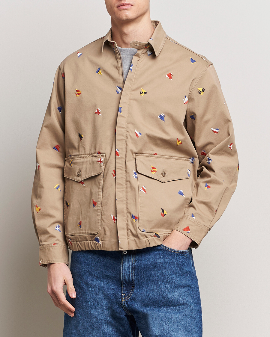 Men | BEAMS PLUS | BEAMS PLUS | Embroidered Harrington Jacket Beige