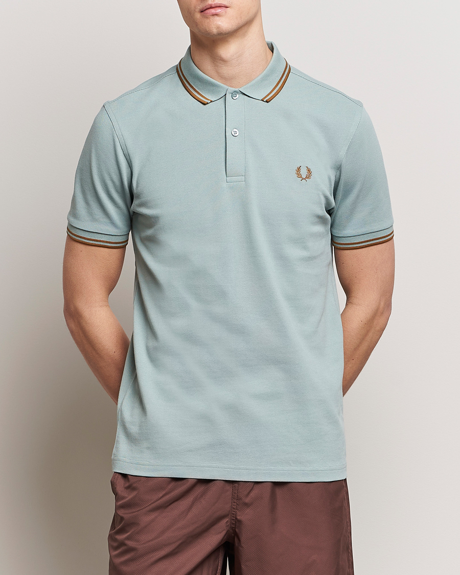 Men | Fred Perry | Fred Perry | Twin Tipped Polo Shirt Silver Blue